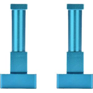 DW4Trading Aluminium Kapstok Haak - Vierkant - IJsblauw - Set van 2 stuks
