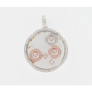 Silventi 732401096 - hanger - Brass - 35 mm doorsnee - Cirkels - Staal - Rosegoudkleurig plating