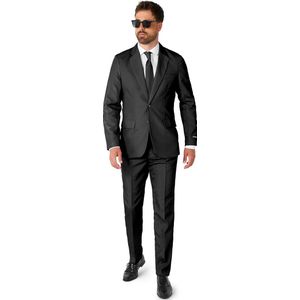 Suitmeister Black - Heren Pak - Casual Effen Gekleurd - Zwart - Maat L