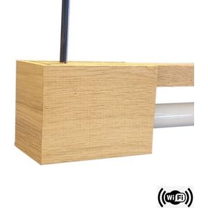 FLiRD Houten Bureaulamp 131 cm/ 4.000K (Koel wit) Incl. WiFi.