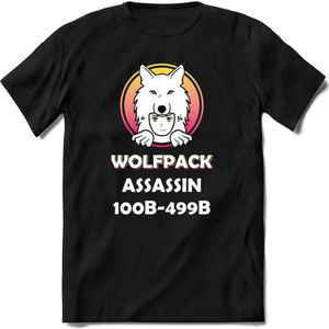 Wolfpack Assassin 100-499B T-Shirt | Saitama Inu Wolfpack Crypto Ethereum kleding Kado Heren / Dames | Perfect Cryptocurrency Munt Cadeau Shirt Maat 3XL