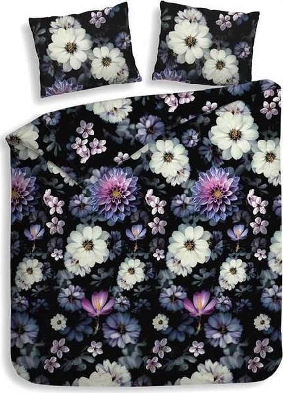 Heckett & Lane Amelia - Dekbedovertrek - Imperial Spring Purple - Flanel - Lits-jumeaux