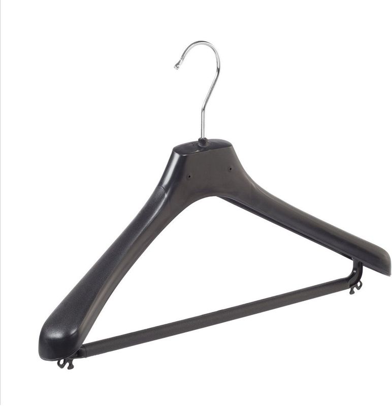 De Kledinghanger Gigant - LX42 - Mantelhanger - Zwart - Kunststof - 10 Stuks