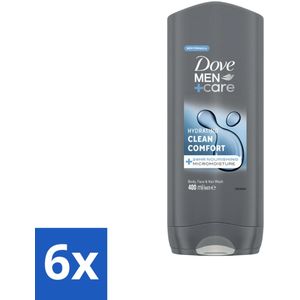 Dove Douchegel Men+ Care Clean Comfort 400 ml - Voordeelverpakking - 6 stuks