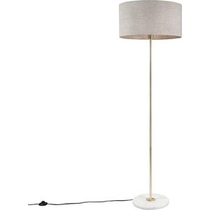 QAZQA Kaso - Moderne Vloerlamp - Staande Lamp - 1 Lichts - H 1650 Mm - Grijs