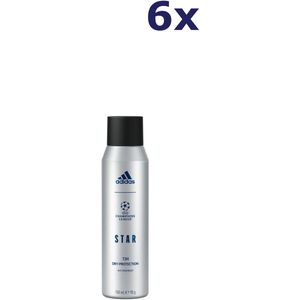 6x Adidas UEFA Champions League Star deodorant 150ML