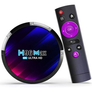 DrPhone GPU15 – High Speed Android 13 Mediaspeler – 8K Ondersteuning – 4GB RAM + 64GB ROM – Quad-Core 64bit Cortex-A53 – Airplay/DLNA/Miracast – WiFi TV Box – Zwart