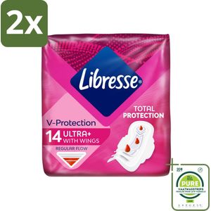Libresse – Inlegkruisjes – Invisible Normal Clip – Discreet en flexibel – 14 Inlegkruisjes - Voordeelverpakking - 2 stuks - Inlegkruisje - Discreet