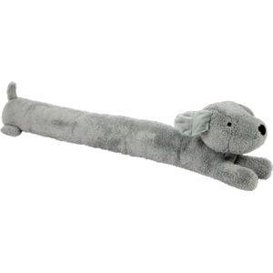 Pluche tochtstopper - hond - 88 x 13 cm - deurstrip - concept ecru