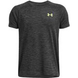 Under Armour - Tech Textured T-shirt - Zwart - Korte Mouwen - 7 Years - Jongens