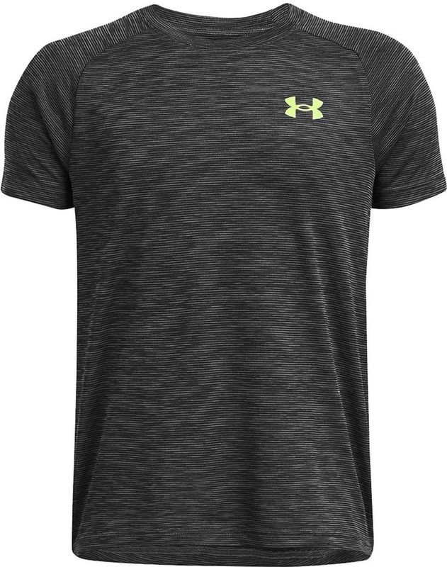 Under Armour - Tech Textured T-shirt - Zwart - Korte Mouwen - 7 Years - Jongens