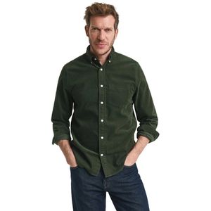 Gant - Overhemd - Groen - Corduroy - Button-down Boord