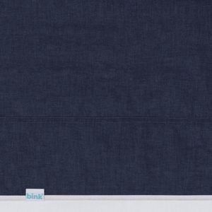 BINK Bedding Ledikantlaken Bo Jeans 100 x 150 cm - laken voor ledikant - lakentje - babylaken - chambray - blauw - donkerblauw - jeansblauw - uni