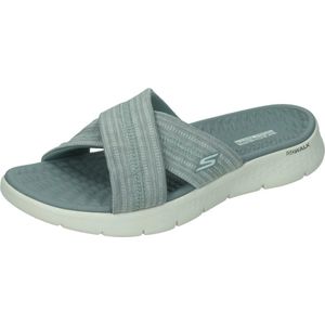 Skechers go walk flex sandaal in de kleur grijs.
