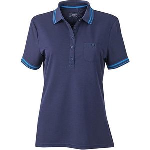 James and Nicholson Dames/dames Poloshirt (Marine/Aqua Blauw)
