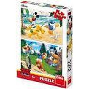 Puzzel 2 x 77 stukjes mickey en friends