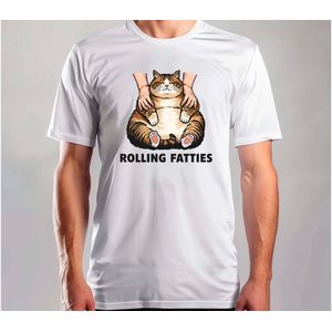 Rolling Fatties Cat - T Shirt - Funny - SoFunny - Grappig - ZoGrappig - Sarcasm - SarcasticHumor - Sarcasme - Sarcastisch