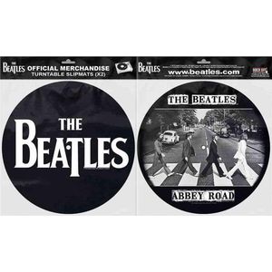 The Beatles - Drop T Logo & Abbey Road Platenspeler Slipmat - Multicolours