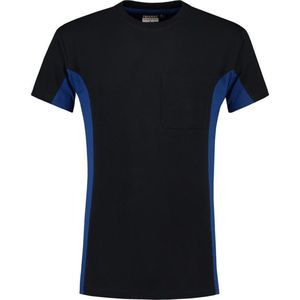 Tricorp t-shirt bi-color - Workwear - 102002 - navy-koningsblauw - maat 5XL