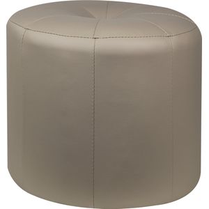 Mood poef hoog- lederlook- taupe-40x34x40 cm