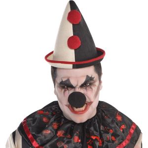 Verkleed neus horrorclown - fopneus - zwart - Halloween verkleed accessoires