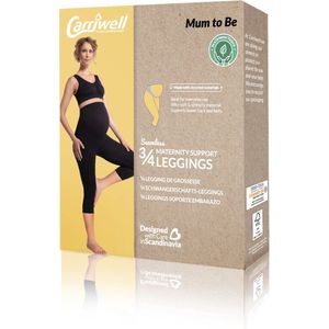 Carriwell zwangerschapslegging - driekwart lengte - Gerecycled materiaal- Zwart - XL