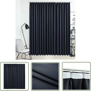 The Living Store Gordijn - Gordijn - 290 x 245 cm - Antraciet - Premium Polyester