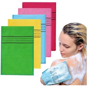 Aziatische exfoliërende handschoenen - 5 stuks - Comfortable en veilig