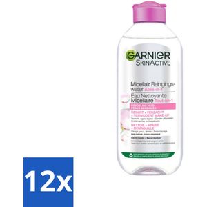 Garnier - SkinActive - Micellair Reinigingswater - Gevoelige Huid - Milde Reiniging & Make-Up Remover - 400 ml - Voordeelverpakking - 12 stuks