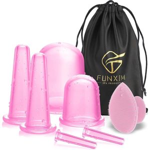 Siliconen cupping set voor gezicht en lichaam - 7 stuks massager met huidverstevigende werking