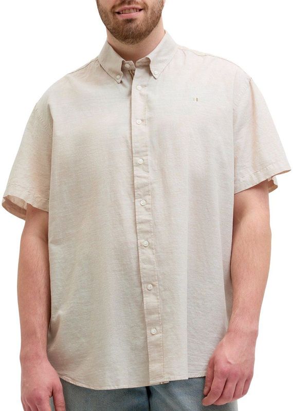 Jack & Jones - Summer Shield - Overhemd - Lichtbeige - Comfort Fit - Korte Mouwen