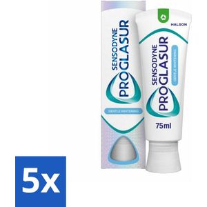 Sensodyne - Tandpasta - Proglasur Gentle Whitening - Tandglazuur Versterkend - 75 ml - Bulkverpakking - 5 stuks