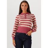 minus - Trui - Taupe - Donkerblauw - Knitwear - Lange Mouw