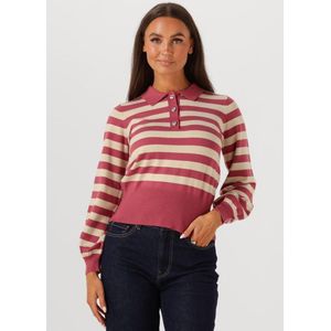 minus - Trui - Taupe - Donkerblauw - Knitwear - Lange Mouw