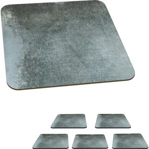 Onderzetters voor glazen - Beton - Verwering - Vintage - Design - 10x10 cm - Glasonderzetters - 6 stuks