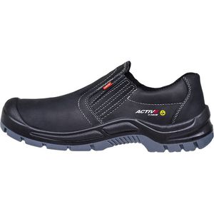 HKS Active 100 S3 werkschoenen - veiligheidsschoenen - safety shoes - heren - instapper - laag - stalen neus - antislip - ESD - zwart - maat 43