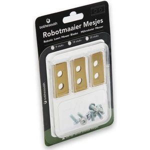 To the South® Robotmaaier mesjes titanium geschikt voor Einhell FREELEXO 600 BT - 6 stuks