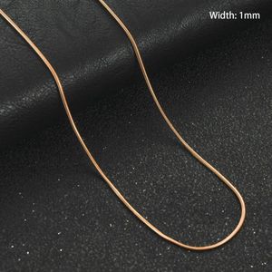 RVS Ronde Roségouden Slangenketting
