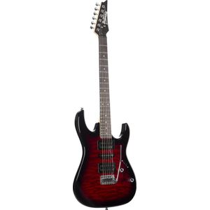 Elektrische gitaar Ibanez GRX70QATRB Transparant Rood