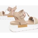 Nerogiardini - T.At1610 687 - Sandalen - Licht Beige - Linnen Elastic