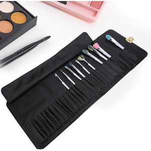 Cosmetics Brush Storage Bag - Portable Makeup Brush Container for Waterproof Storage - Protect Cosmetics from Dust, Water, and Scratches - Black .