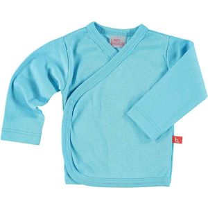Trui voorsluiting biologisch katoen aqua maat 56 lange mouw