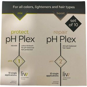 pH Plex Steps 1&2 Protect & Repair Hair Care Treatment 10x15ml No.2-10x7ml No.1