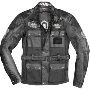 HolyFreedom Quattro TL Zwart Leren/Textiele Motorjas - Maat M - Jas