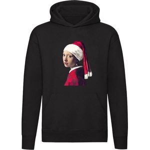 Meisje met de parel Hoodie - kunst - kerst - christmas - schilderij - kerstmis - kunstenaar - vermeer - unisex - trui - sweater - capuchon