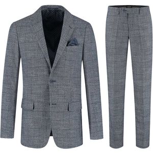 GENTS - Pak Glen Check - Polyblend - Blauw - Maat 56/3XL