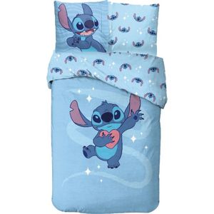 Stitch - Beddengoed - Omkeerbaar - 140 x 200 cm - Kussensloop 63 x 63 cm - 100% Katoen
