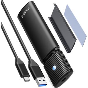 NVMe SSD-behuizing USB 3.2 USB C 10 Gbps adapter - M-Key/M+B Key - 2230/2242/2260/2280 M2 Case - USB C-A kabel - USAP-PWM2G2A zwart