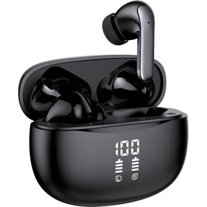 Draadloze Oordopjes met Active Noice Cancelling - Bluetooth 5.4 - Oortjes inclusief ENC - 40 Uur Batterij - Auto Pairing - Deep Bass - Touch Control - Hi-Fi Stereo Audio - Heldere Gesprekken