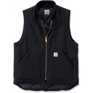 Carhartt Duck Vest Arctic Quilt Lined Zwart Bodywarmer Heren Size : M